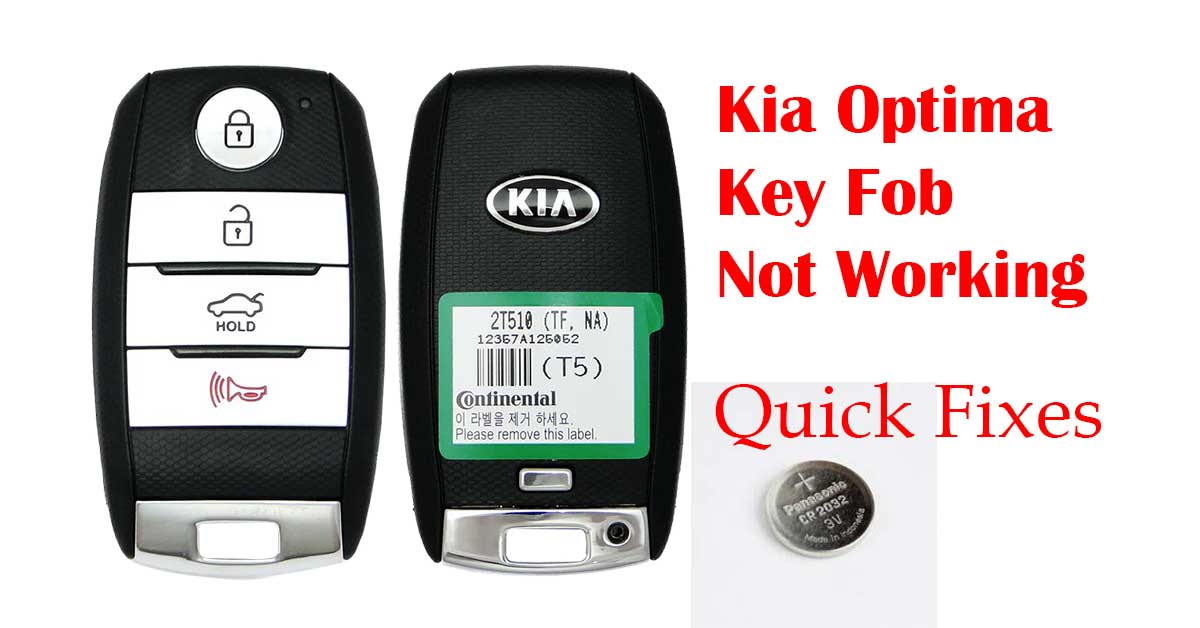 Kia Optima Key Fob Not Working