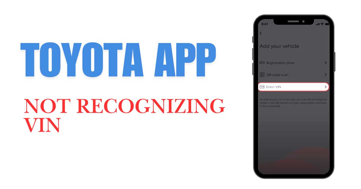 Toyota-App-Not-Recognizing-VIN